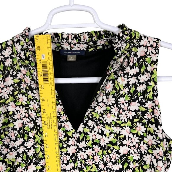Tommy Hilfiger Womens 8 Ruffle Tiered Daisy Floral Sleeveless Dress Cottagecore - Picture 12 of 16